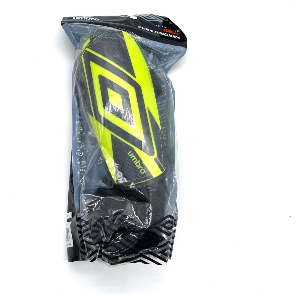 Umbro Neon and Black Shin Guards Junior NWT